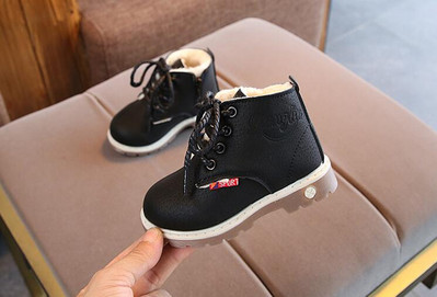 2021 Hot Selling Παιδικές Μπότες Δερμάτινα Παπούτσια Αγόρια Φθινόπωρο Χειμώνας Ζεστά βαμβακερά παπούτσια Fashion Girls Παιδικές μπότες Αντιολισθητικές