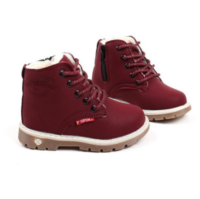 2021 Hot Selling Παιδικές Μπότες Δερμάτινα Παπούτσια Αγόρια Φθινόπωρο Χειμώνας Ζεστά βαμβακερά παπούτσια Fashion Girls Παιδικές μπότες Αντιολισθητικές