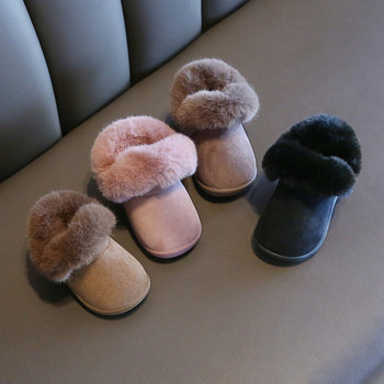 Детски ботуши 2022 Зимни детски модни обувки Бебешки спортни обувки Момичета Момчета Топли боти до глезена Малки деца Плюшени ботуши за сняг E122