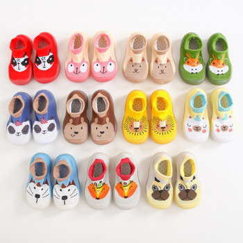 0-4 години Бебешки обувки за малко дете Детски чорапи Обувки Нехлъзгаща се мека подметка Обувки с анимационна гумена подметка Обувки за момчета и момичета Обувки за малки деца