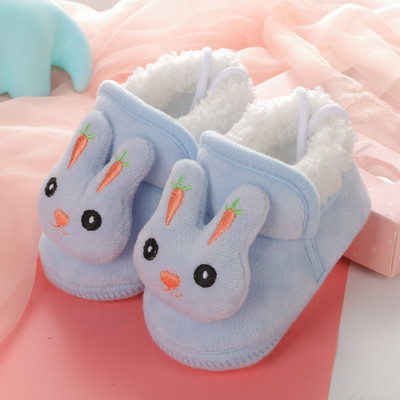 Cizme de zăpadă din blană cu talpă moale pentru încălțăminte de 0-18 m Cizme nou-născut pentru copil mic Cizme calde de iarnă Primii plimbări pentru bebeluși fete băieți pantofi