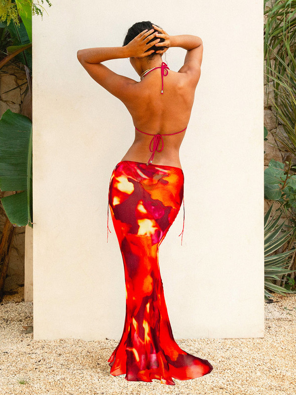 Bikini Costum de baie din trei piese Costume de baie pentru femei 2023 Set de bikini cu dungi cu zebră sexy cu fuste Costum de baie triunghi pentru acoperirea plajei