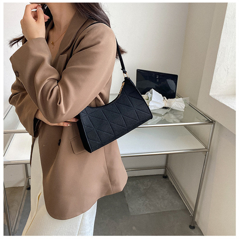 ISKYBOB Γυναικεία ρετρό τσάντα μασχάλης τσάντα μονόχρωμη τσάντα ώμου 2023 Φθινοπωρινό casual τσαντάκι ελαφρύ βάρος τσάντα χιαστί 2024 Μοντέρνα