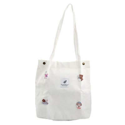 Dropshipping Κοτλέ τσάντα ώμου Επαναχρησιμοποιήσιμες τσάντες αγορών Casual tote Γυναικεία τσάντα ντιζάιν τσάντες για γυναίκες