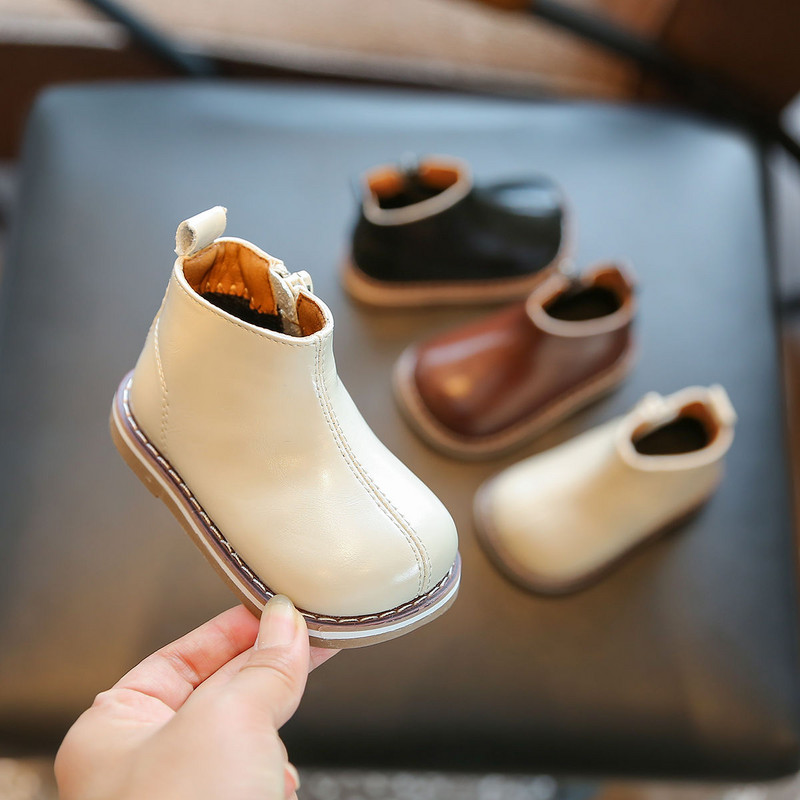 Dječje kožne gležnjače Vodootporne dječje Chelsea čizme Dječaci Djevojčice Zimske čizme za snijeg Modna ležerna cipela za malu djecu