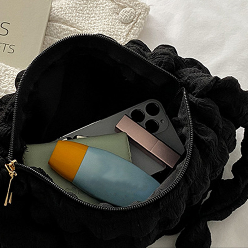 Genți de mână pentru doamne, genți de mână pentru femei, genți de mână cu bule Bubbles, geantă de umăr, ocazională, elegantă, plisată, cu volan, poșetă pentru cumpărături