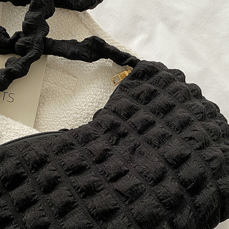 Genți de mână pentru doamne, genți de mână pentru femei, genți de mână cu bule Bubbles, geantă de umăr, ocazională, elegantă, plisată, cu volan, poșetă pentru cumpărături