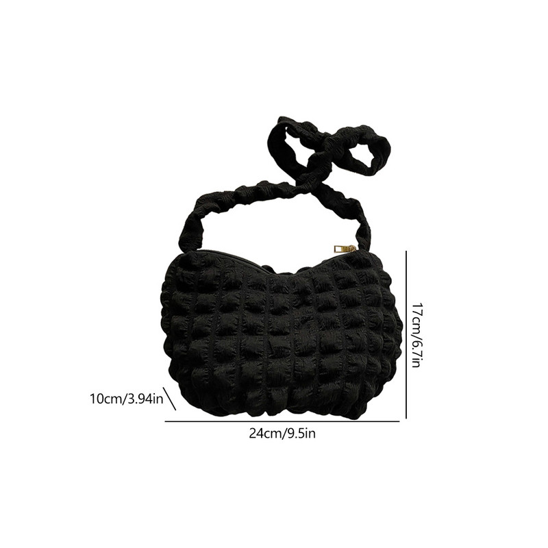 Genți de mână pentru doamne, genți de mână pentru femei, genți de mână cu bule Bubbles, geantă de umăr, ocazională, elegantă, plisată, cu volan, poșetă pentru cumpărături