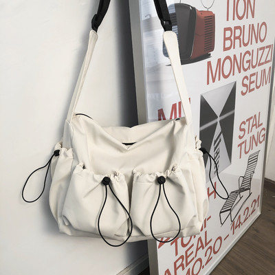Λογοτεχνική νεανική τσάντα ώμου μάρκας μόδας (γυναικείο στυλ) μονόχρωμη μονόχρωμη τσάντα για ρούχα εργασίας (ανδρική πάνινη τσάντα)