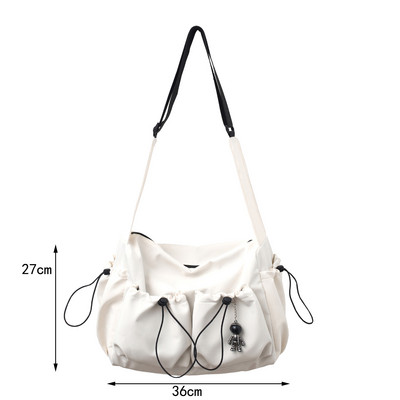 Λογοτεχνική νεανική τσάντα ώμου μάρκας μόδας (γυναικείο στυλ) μονόχρωμη μονόχρωμη τσάντα για ρούχα εργασίας (ανδρική πάνινη τσάντα)