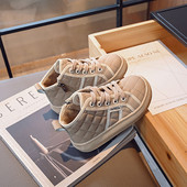 Χειμερινά βελούδινα βαμβακερά παπούτσια για παιδιά Κορεάτικο στυλ καρό για αγόρια για κορίτσια μπότες χιονιού 2023 Trend Fashion Casual παπούτσια για παιδιά