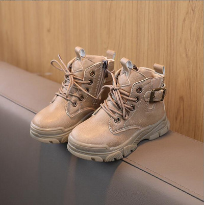 Παιδικές μονές μπότες 2023 Φθινόπωρο βρετανικό στυλ Ρετρό μπότες αστραγάλου ελαφριές παιδικές μπότες Martin Μόδα Δερμάτινες μπότες για αγόρια