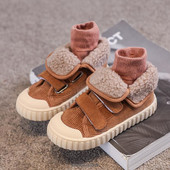 Παιδικές μπότες για κορίτσια Αγόρια Ζεστές μπότες για το χιόνι Νέες άνετες παιδικές χειμερινή μόδα Casual βελούδινα παιδικά παιδικά παπούτσια