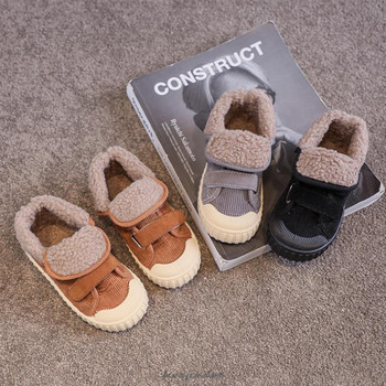 Παιδικές μπότες για κορίτσια Αγόρια Ζεστές μπότες για το χιόνι Νέες άνετες παιδικές χειμερινή μόδα Casual βελούδινα παιδικά παιδικά παπούτσια