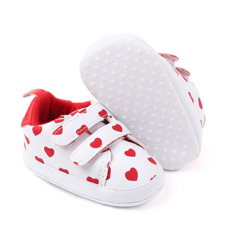 Bebeluși băieți fete pantofi nou-născut cu inimă drăguță pantofi pentru sugari anti-alunecare talpă moale pantofi pentru bebeluși accesorii pentru bebeluși pantofi pentru copii mici