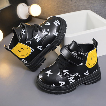 Φθινοπωρινές καινούργιες παιδικές κοντές μπότες Μωρό χαριτωμένο καρτούν Μονά παπούτσια Αγόρια Κορίτσια Μόδα Φθινοπωρινές ψηλές δερμάτινες μπότες