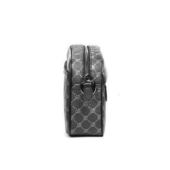 Мъжки чанти Висококачествена кожена чанта през рамо Винтидж геометрична шарка Ежедневна мъжка чанта през рамо Ежедневни чанти
