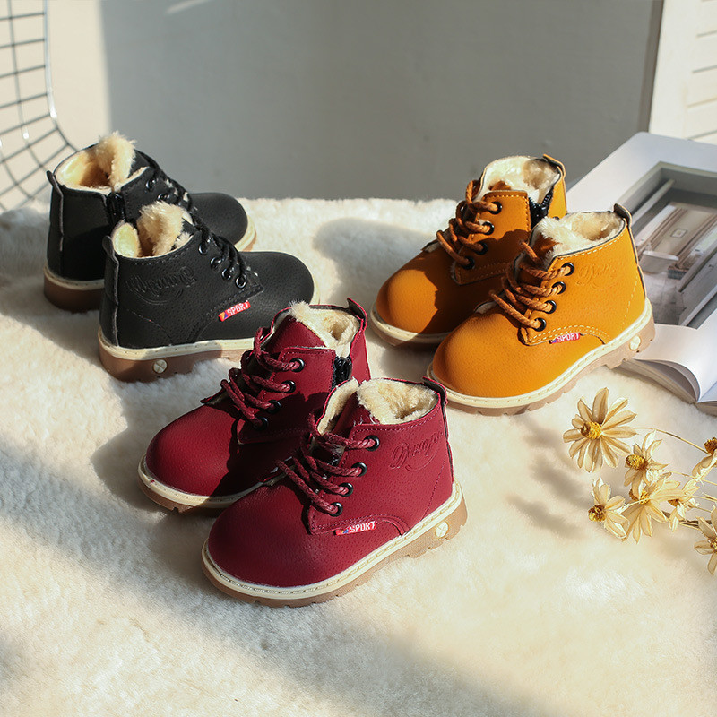 Noua iarnă pentru bebeluși, fete, băieți, cizme de zăpadă, calde, în aer liber, pentru copii, impermeabile, anti-alunecare, pentru copii mici, cizme de pluș, pantofi din bumbac pentru sugari