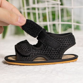 KIDSUN Бебешки сандали Момичета Момчета Детски обувки Летни меки подметки Противоплъзгащи се гумени градински обувки за първи път на прохождане 0-18 месеца