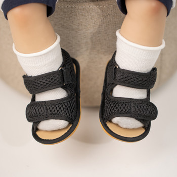 KIDSUN Бебешки сандали Момичета Момчета Детски обувки Летни меки подметки Противоплъзгащи се гумени градински обувки за първи път на прохождане 0-18 месеца
