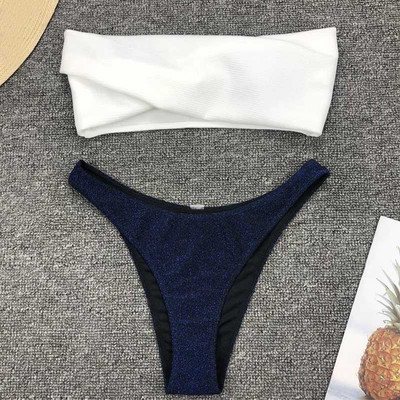 îmbrăcăminte de plajă pentru femei 2023 costum de baie alb biquini mulher bikini căptușit cu fundul obraznic bikini aurii fără bretele tankini tanga costume de baie