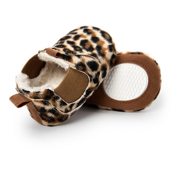 Есенни бебешки обувки от леопардова PU кожа за новородено момиче, обувки за първа проходилка, обувки за малко дете, класически ежедневни обувки