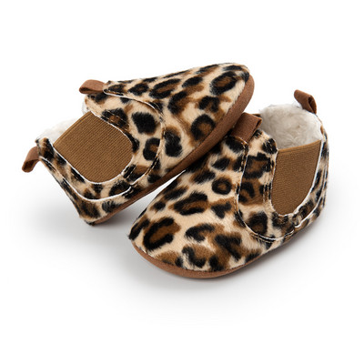 Φθινοπωρινό μωρό νήπιο Leopard PU Δερμάτινα Παπούτσια Νεογέννητο κοριτσάκι πρώτος walker sneakers παπούτσια για νήπια κλασικά casual παπούτσια