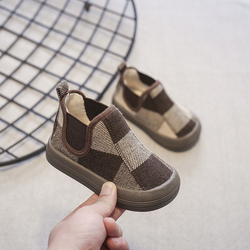 Φθινοπωρινά χειμερινά νέα μποτάκια για κορίτσια Λούτρινα ζεστά βαμβακερά παπούτσια Παιδικά αθλητικά παπούτσια καμβά για αγόρια Αντιολισθητικές μπότες για το χιόνι