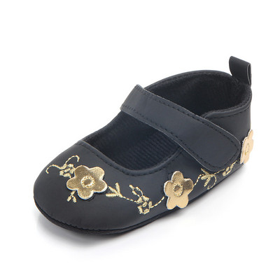 2023 Big Bow Παιδικά Παπούτσια για νεογέννητο Floral Ebroidery Baby Soft Sole First Walker Αντιολισθητικά παιδικά παπούτσια για κορίτσια Prewalker