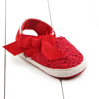 2023 Big Bow Παιδικά Παπούτσια για νεογέννητο Floral Ebroidery Baby Soft Sole First Walker Αντιολισθητικά παιδικά παπούτσια για κορίτσια Prewalker