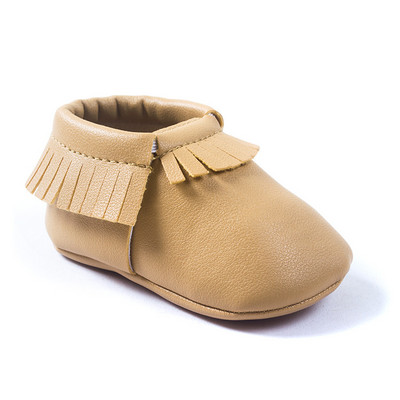 Pantof auriu pentru bebelusi baieti Mocasini pentru copii Pantofi Bebe pentru copil mic First Walker Pantofi pentru nou-nascuti cu franjuri moale din PU Șosetă moale din piele PU