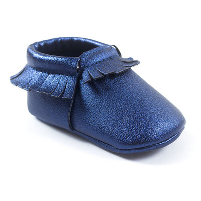 Pantof auriu pentru bebelusi baieti Mocasini pentru copii Pantofi Bebe pentru copil mic First Walker Pantofi pentru nou-nascuti cu franjuri moale din PU Șosetă moale din piele PU