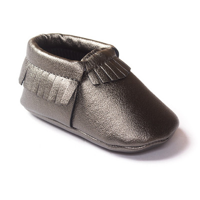 Pantof auriu pentru bebelusi baieti Mocasini pentru copii Pantofi Bebe pentru copil mic First Walker Pantofi pentru nou-nascuti cu franjuri moale din PU Șosetă moale din piele PU
