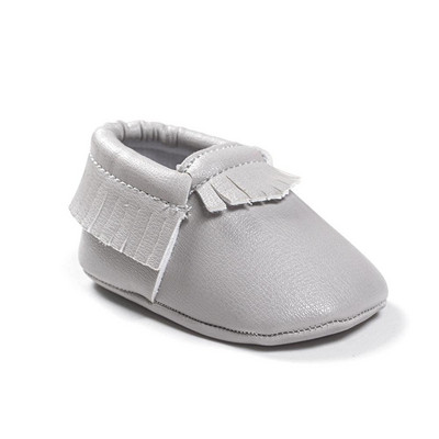 Pantof auriu pentru bebelusi baieti Mocasini pentru copii Pantofi Bebe pentru copil mic First Walker Pantofi pentru nou-nascuti cu franjuri moale din PU Șosetă moale din piele PU