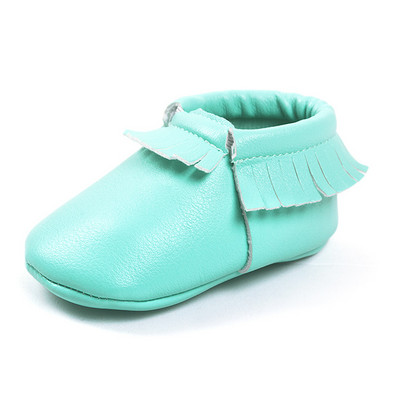 Pantof auriu pentru bebelusi baieti Mocasini pentru copii Pantofi Bebe pentru copil mic First Walker Pantofi pentru nou-nascuti cu franjuri moale din PU Șosetă moale din piele PU