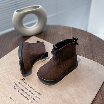 Παιδικές μπότες για αγόρια άνοιξη και φθινόπωρο Κορεάτικο στιλ Νέες κοντές μπότες 2023 Soft Sole Παιδικές μπότες Chelsea μονόχρωμες