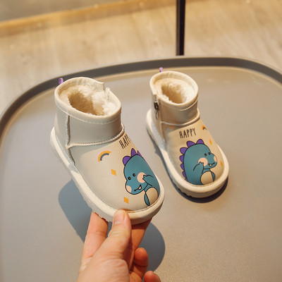 Baby Snow Boots Βαμβακερά παπούτσια Χειμερινά Νέα Casual ζεστά αγόρια Μαλακά παιδικά παπούτσια Παιδικά κοριτσίστικα βελούδινα παπούτσια 2023 Cartoon Dinosaur