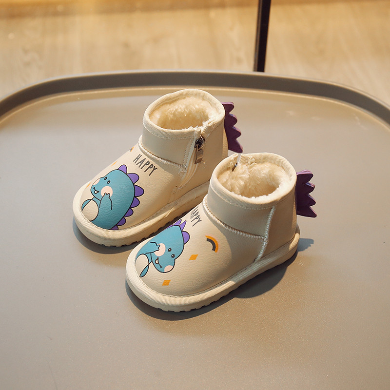 Baby Snow Boots Βαμβακερά παπούτσια Χειμερινά Νέα Casual ζεστά αγόρια Μαλακά παιδικά παπούτσια Παιδικά κοριτσίστικα βελούδινα παπούτσια 2023 Cartoon Dinosaur