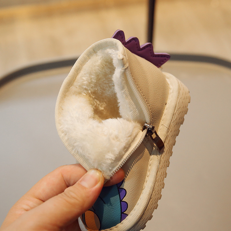 Baby Snow Boots Βαμβακερά παπούτσια Χειμερινά Νέα Casual ζεστά αγόρια Μαλακά παιδικά παπούτσια Παιδικά κοριτσίστικα βελούδινα παπούτσια 2023 Cartoon Dinosaur