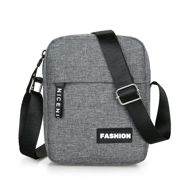 Sling Bag Nová jednoduchá plátená taška s písmenom Malá štvorcová taška Móda pre mužov a ženy Ležérna Lacná taška cez rameno