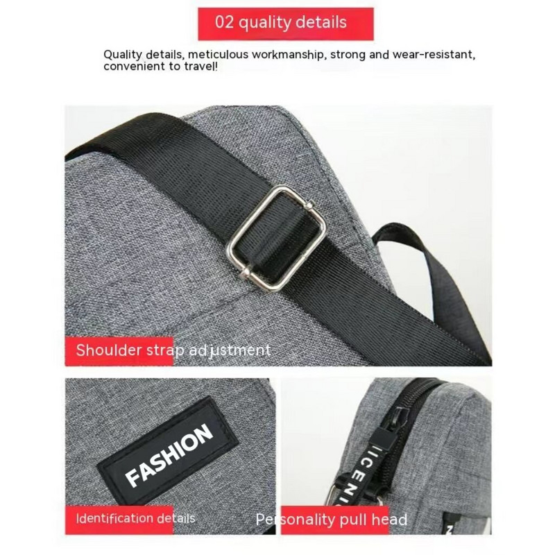 Sling Bag Nová jednoduchá plátená taška s písmenom Malá štvorcová taška Móda pre mužov a ženy Ležérna Lacná taška cez rameno