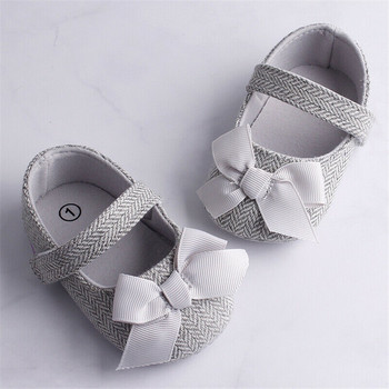 Летни обувки за новородени момичета Ботуши за малки момичета Бебешки обувки за бебешки креватчета с панделка Парти обувки с мека подметка Prewalker First Walkers