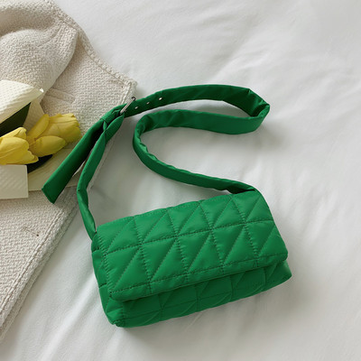 Νέα μόδα Space Pad Βαμβακερές γυναικείες τσάντες ώμου Χειμερινές νάιλον γεμισμένες καπιτονέ τσάντες αγορών Γυναικείες casual τσάντες χιαστί Τσάντες