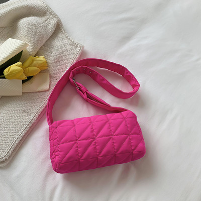 Νέα μόδα Space Pad Βαμβακερές γυναικείες τσάντες ώμου Χειμερινές νάιλον γεμισμένες καπιτονέ τσάντες αγορών Γυναικείες casual τσάντες χιαστί Τσάντες