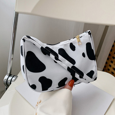 Dámska kabelka cez rameno, módna taška so zvieracím vzorom, ležérna nylonová kabelka s motýľom, leopardím vzorom a zebrovou potlačou, dámska kabelka, tašky pod pazuchu