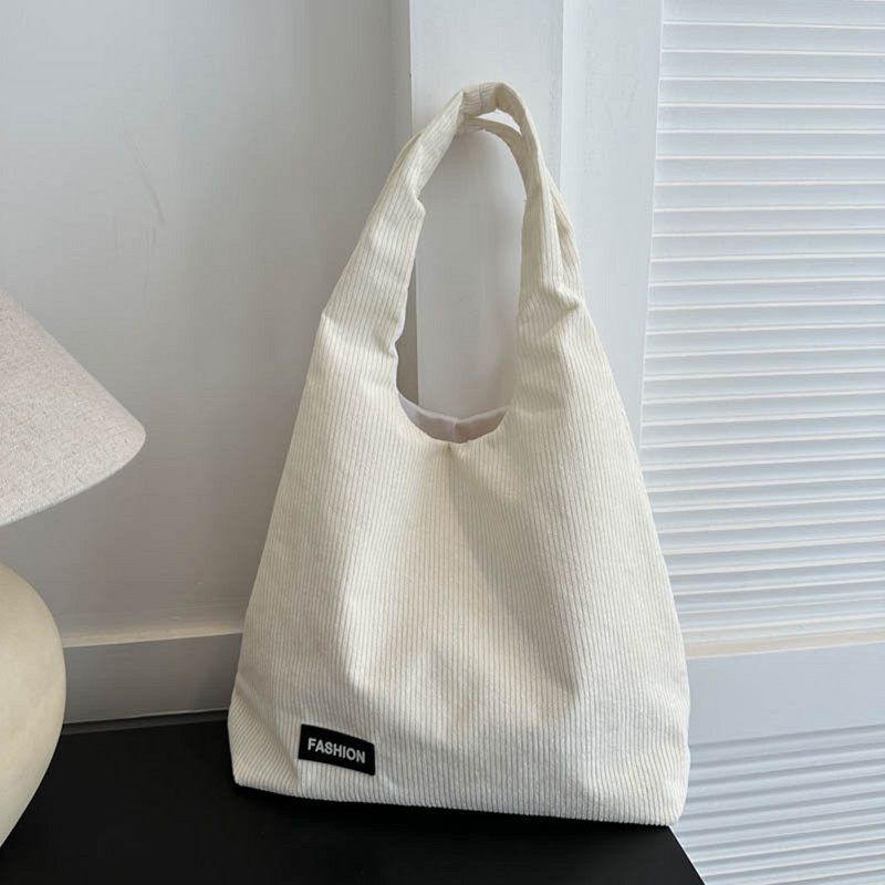 Ženska trendi hobo torba Sklopiva ležerna velika torba Svestrana samtasta torba na rame Mekana torba za višekratnu kupnju velikog kapaciteta