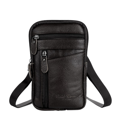 Genți de umăr din piele naturală de culoare solidă Pachete de talie Genți pentru telefon Genți pentru curea de umăr pentru piept, genți casual de tip crossbody