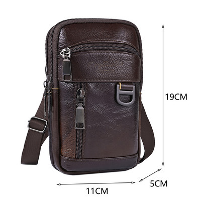 Genți de umăr din piele naturală de culoare solidă Pachete de talie Genți pentru telefon Genți pentru curea de umăr pentru piept, genți casual de tip crossbody