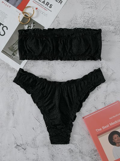 Seksikas pits kõrge vöökohaga Brasiilia bikiinid 2022 naiste ujumisriided Bandeau naiste ujumistrikoo Push up ujumiskostüüm Suvised suplejate bikiinid