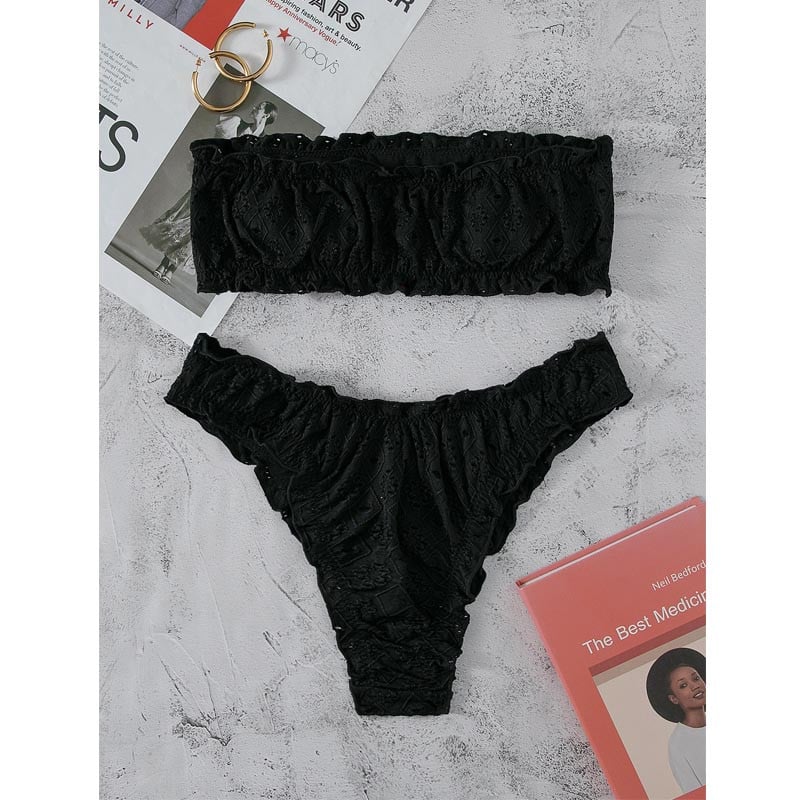 Seksikas pits kõrge vöökohaga Brasiilia bikiinid 2022 naiste ujumisriided Bandeau naiste ujumistrikoo Push up ujumiskostüüm Suvised suplejate bikiinid